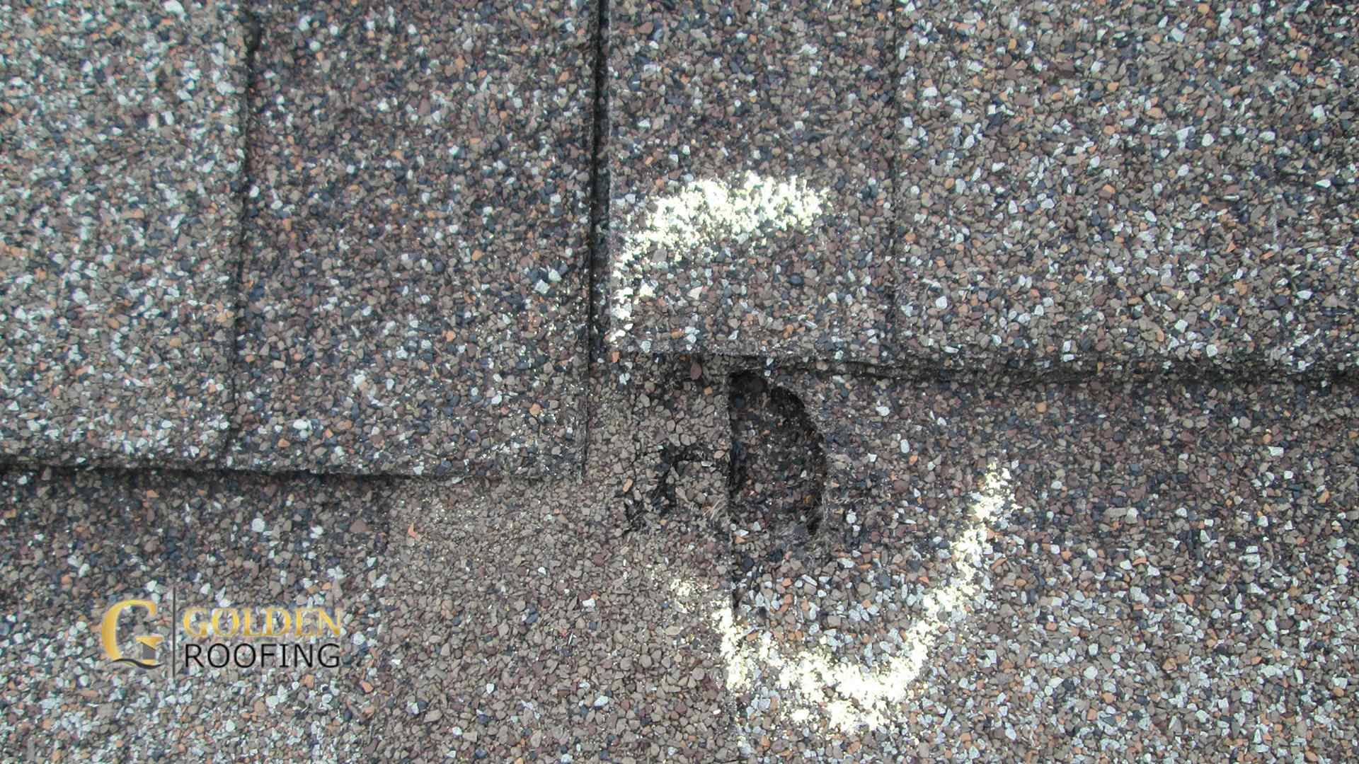 what does hail damage look like on a roof